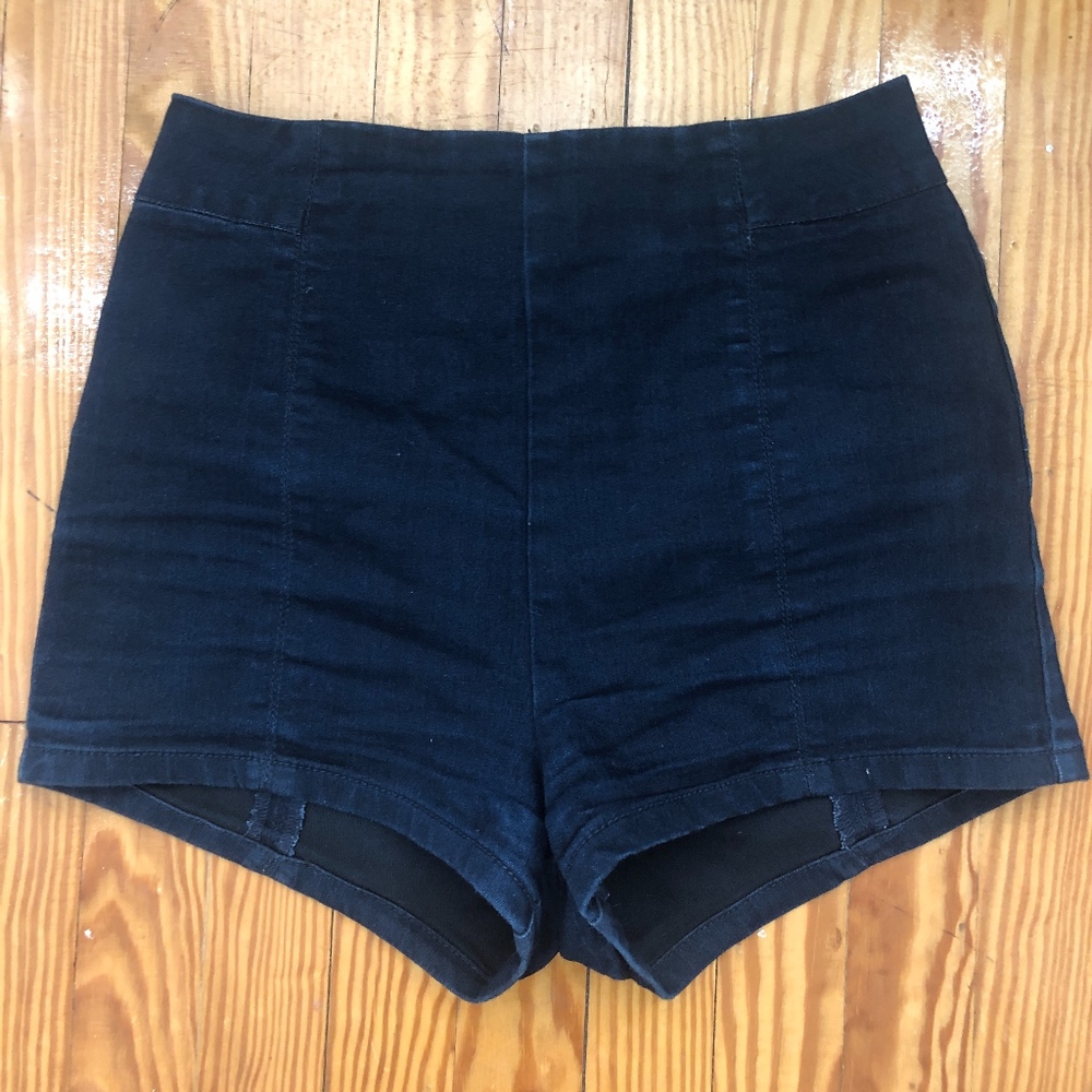 High Waisted Blue Shorts